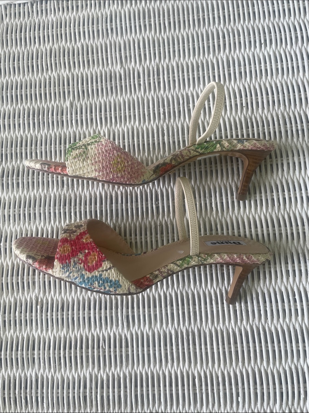 New Dune London Raffia Floral Sandal size US 7/ EU 37 - Picture 8 of 13